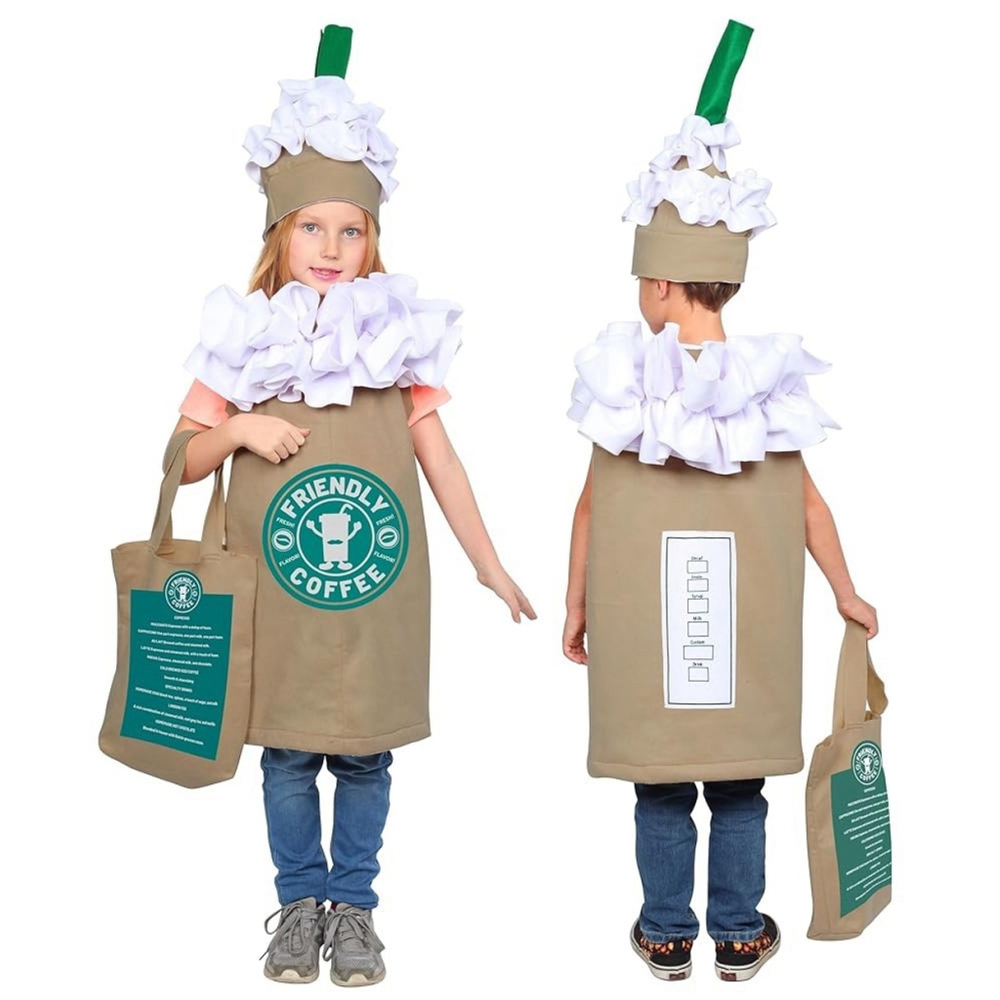 Dress Up America Coffee Frappucino Mommy & Me Halloween Costume for Kids
